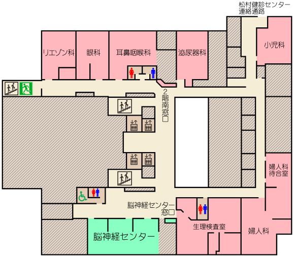 松村総合病院2F地図